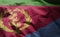 Eritrea Flag Rumpled Close Up