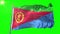 Eritrea flag seamless looping 3D rendering video. Beautiful textile cloth fabric loop waving