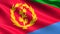 Eritrea flag, with waving fabric texture