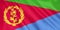 Eritrea flag waving with the wind.