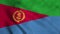 Eritrea flag waving in the wind. Seamless loop with highly detailed fabric texture