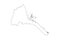 Eritrea outline map country shape