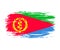 Eritrean flag brush grunge background. Vector illustration.