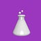 Erlenmeyer 3d model cartoon style. render illustration