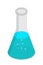 Erlenmeyer flask, beaker flat vector illustration