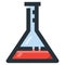 Erlenmeyer Flask Vector Filled Line Icon 32x32 Pixel Perfect. Ed