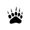 Ermine animal footprint isolated paw print icon