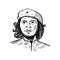 Ernesto Che Guevara hand-drawn illustration vector image, Ernesto Che Guevara isolated design on white background