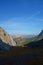 The Ernesto Lomasti mountain hut next to the Cavallo di Pontebba and Creta di Aip mountain range, Alps