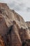 Eroded Ancient Sandstone Mountains at Zion National Park