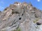 Eroded peak of the mountains of the valley of Markah in Ladakh, India.