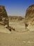 Eroded sand mountains in Wadi El Hitan (Valley of the Whales), desert in Faiyum (Egypt)