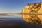 Eroded Sandstone Cliffs Reflected on Torrey Pines State Beach La Jolla San Diego California