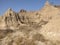 Eroded soil on mud hills