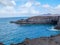 Eroded volcanic sea caves and cliffs at Los Hervideros in Lanza