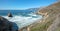 Eroding coastline at Pacific Valley beach on the Big Sur central California coastline USA