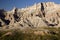 Eroding peaks and spires of the Badlands National Park South Dakota