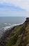 Eroding Sea Cliffs Along the Ocean in Robin Hoods Bay