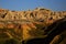 Eroding textures of the Badlands National Park South Dakota