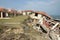 Erosion, climate change, broken building, Hoi An, Vietnam