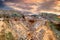 Erosion gully on an industrial waste landfill near Bielefeld in Northwestern Germany