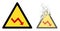 Erosion Pixel and Original Recession Warning Icon