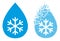 Erosion Pixel and Original Snow Fresh Drop Icon