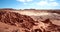 An Erosion of Red Bluffs in Petrified Forest