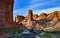 Erosion red rocks. Canyonlands National Park is in Utah near Moab, US