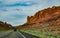 Erosion red rocks. Canyonlands National Park is in Utah near Moab, US