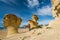 Erosion rock natural formations in Bolnuevo, Spain