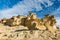 Erosion rock natural formations in Bolnuevo, Spain