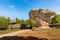 Erosion rocks in reserve park Enchanted City in Cuenca,Spain