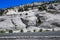 Erosion on sandstone cliffs on a sunny day in Kittitas County, as a nature background