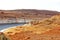 Erosion And Striation On Shoreline Of Arizona Waterway