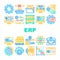Erp Enterprise Resource Planning Icons Set Vector