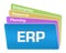 ERP - Enterprise Resource Planning Text Colorful Squares Stack
