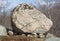Erratic Boulder Perched on top of Small Rocks