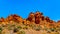 Erratic rock formation in the Valley of Fire State Park in Nevada, USA