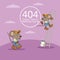 Error 404 with funny mouses cartoon