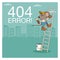 Error 404 with funny mouses cartoon