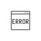 Error browser outline icon