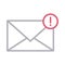 Error email thin line color vector icon