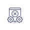 error or failure line icon