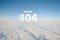 Error page 404 for the website, sky and clouds view from the aircraft, white letters inscription `Error 404`. The