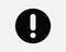 Error Round Icon. Exclamation Mark Point Danger Caution Alert Warning Signal. Hazard Risk Safety Problem Sign Black Vector Clipart