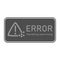 Error, something went wrong word and Exclamation mark symbol with crash pixel pixel on rectangle warning sign vector. Minimalist s