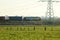 ERS locomotive for container transport painted in Vincent van Gogh theme on railroad track at Nieuwerkerk aan den IJssel