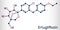 Ertugliflozin molecule. It is a drug for the treatment of diabetes. Skeletal chemical formula