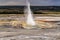 Erupting Clepsydra Geyser in the Lower Geyser Basin in Yellowstone National Park